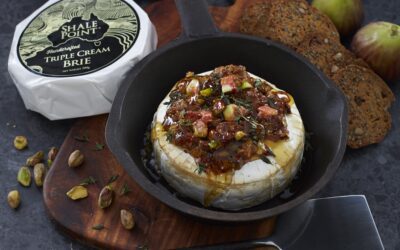 BAKED TRIPLE CREAM BRIE WITH FIG & PISTACHIO